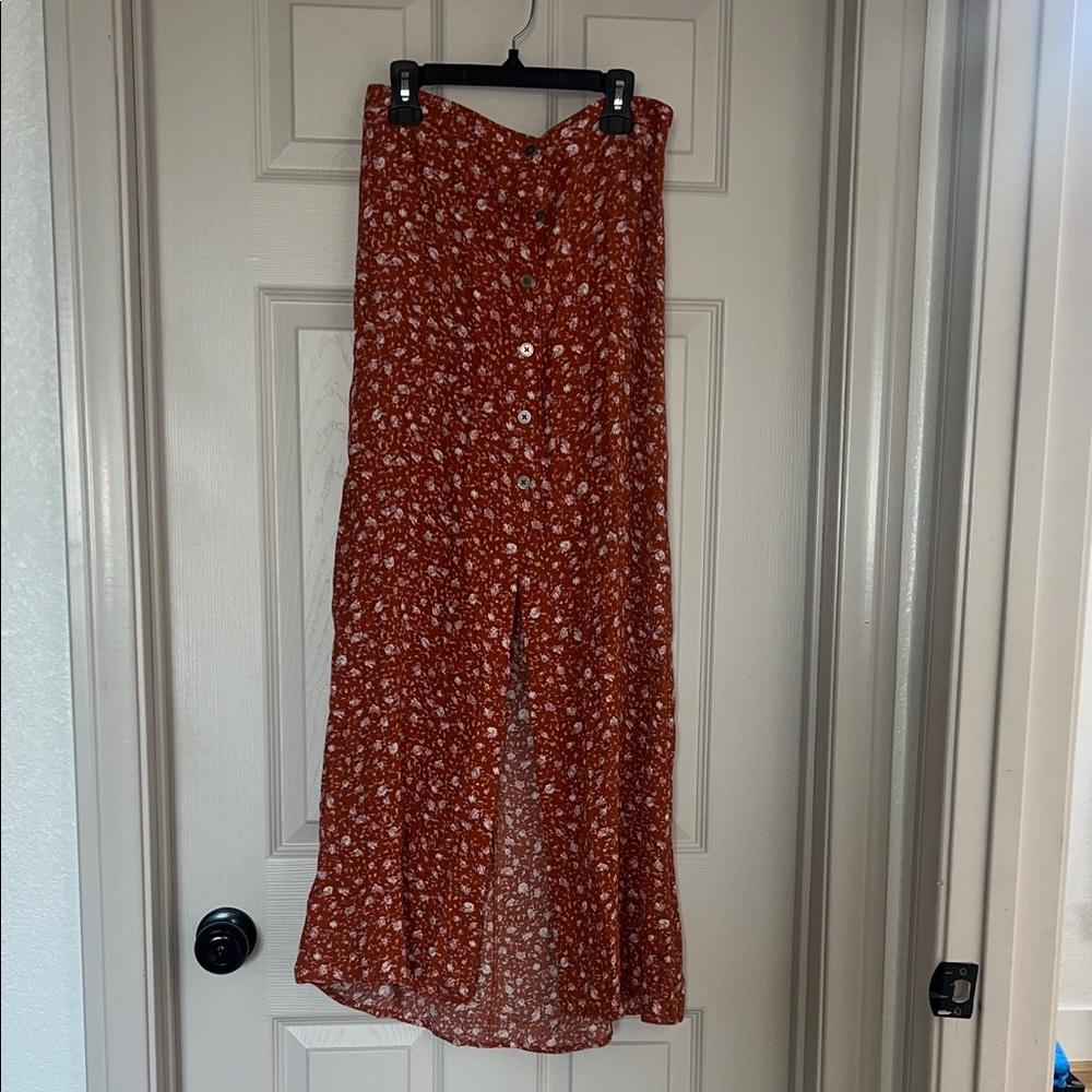 Wild Fable Rust Floral Maxi Skirt